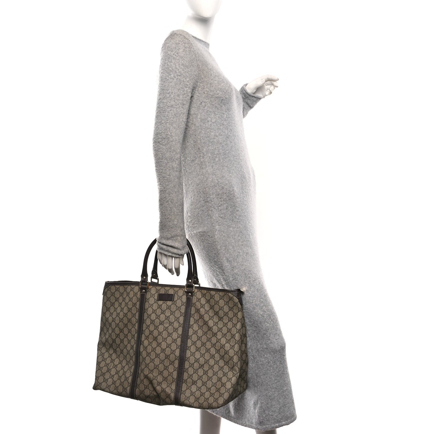 GG Plus Monogram Medium Joy Tote Dark Brown
