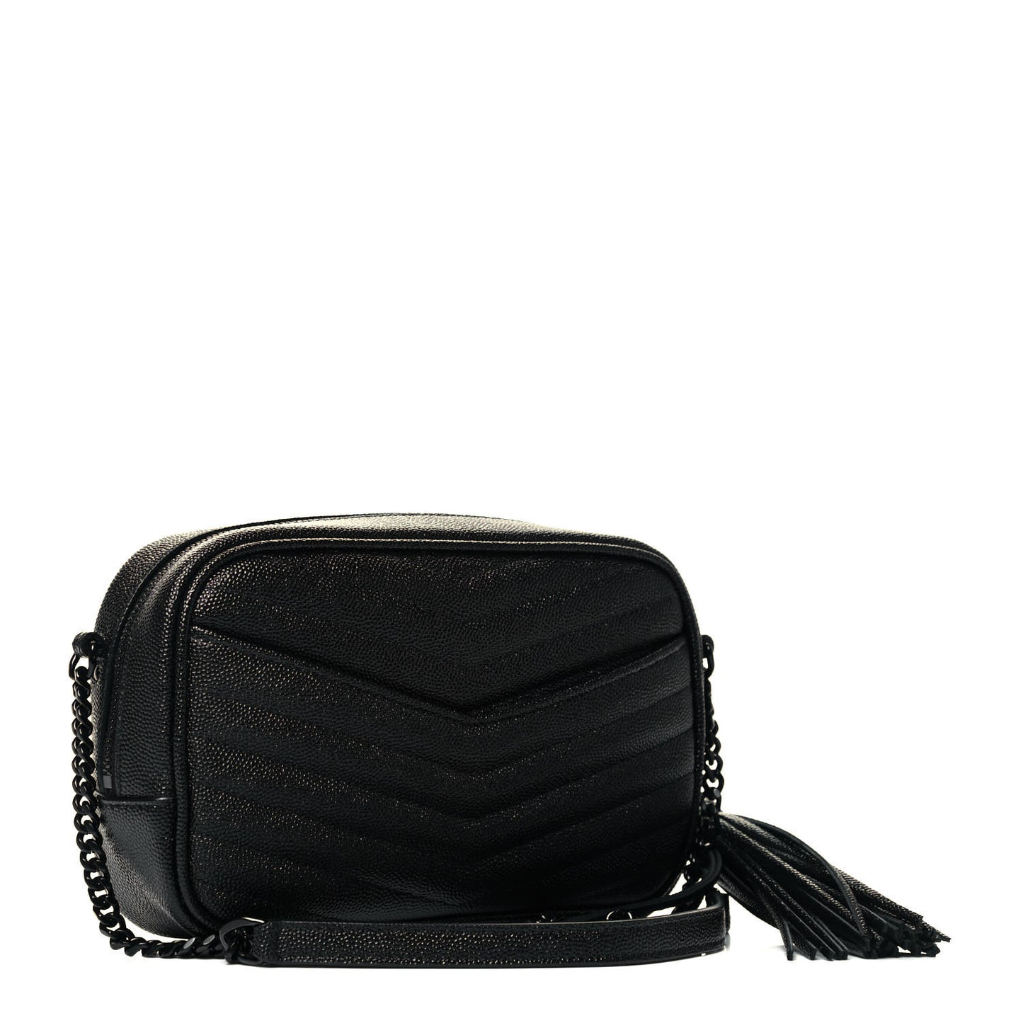 Grain De Poudre Matelasse Monogram Mini Lou Camera Bag Black