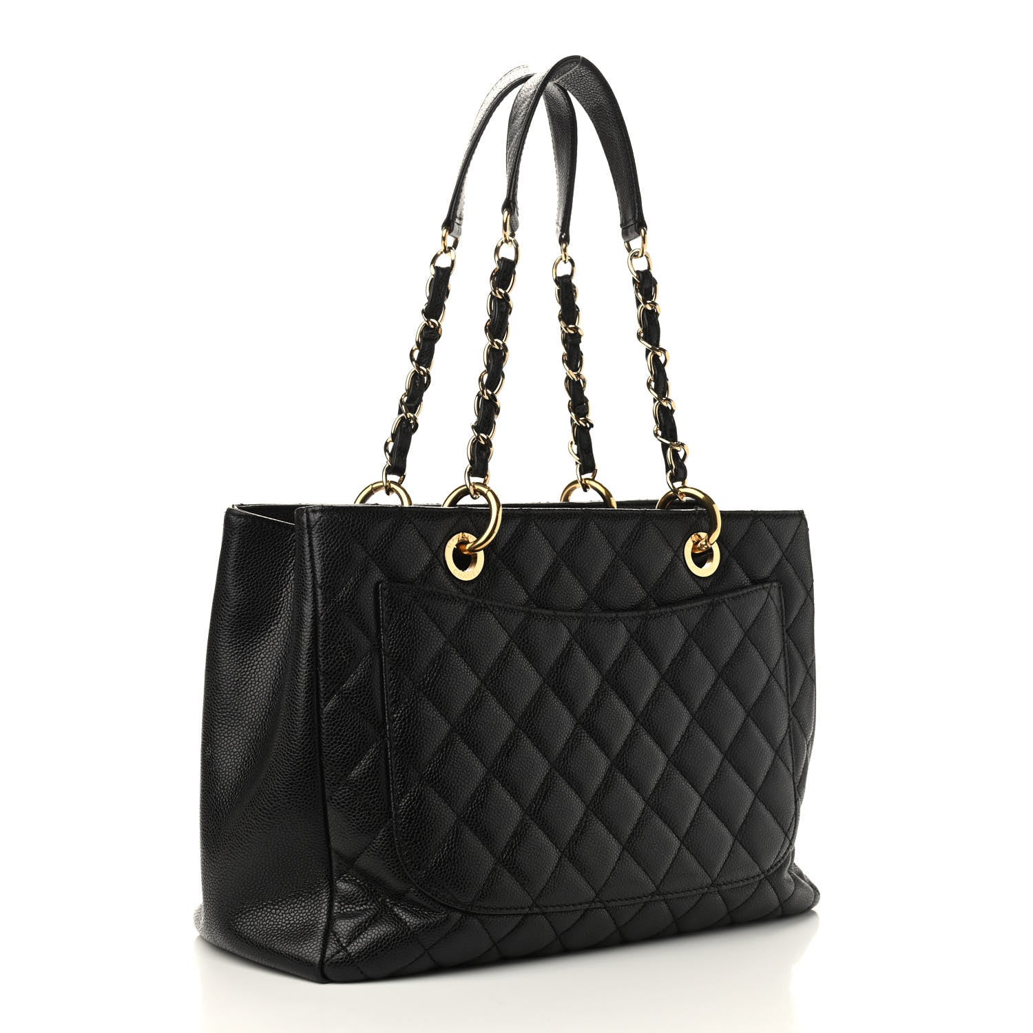Chanel Caviar Quilted Grand Shopping Tote GST Black 3 of 9