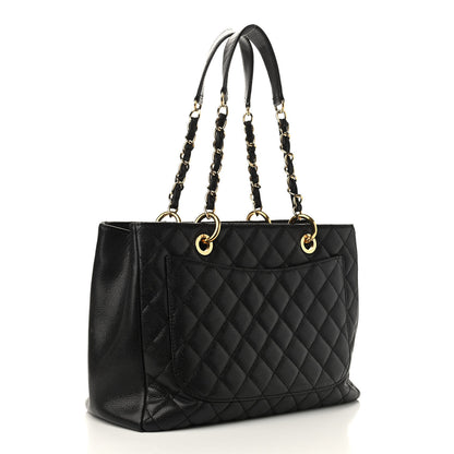 Chanel Caviar Quilted Grand Shopping Tote GST Black 3 of 9