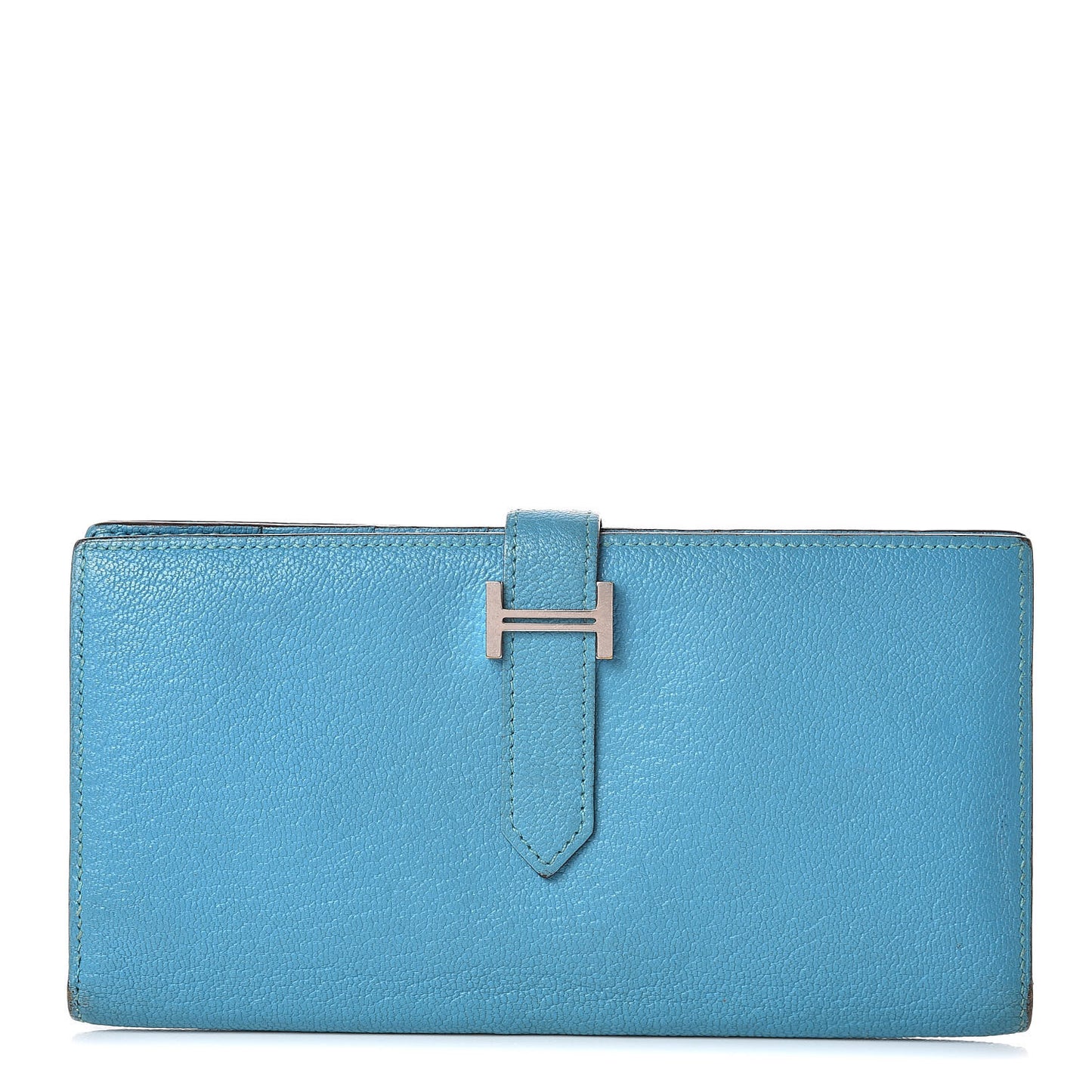 Chevre Mysore Bearn Gusset Wallet Bleu Azteque