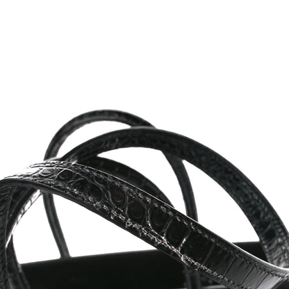 Saint Laurent Calfskin Crocodile Embossed Baby Sac De Jour Black 12 of 12