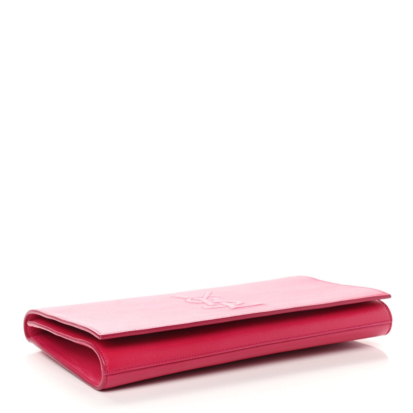 Calfskin Monogram Large Belle De Jour Clutch Lipstick Fuchsia