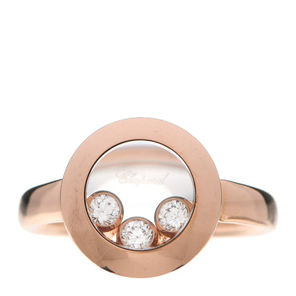 Chopard 18K Rose Gold 3 Happy Diamond Icons Ring 52 6 1 of 7