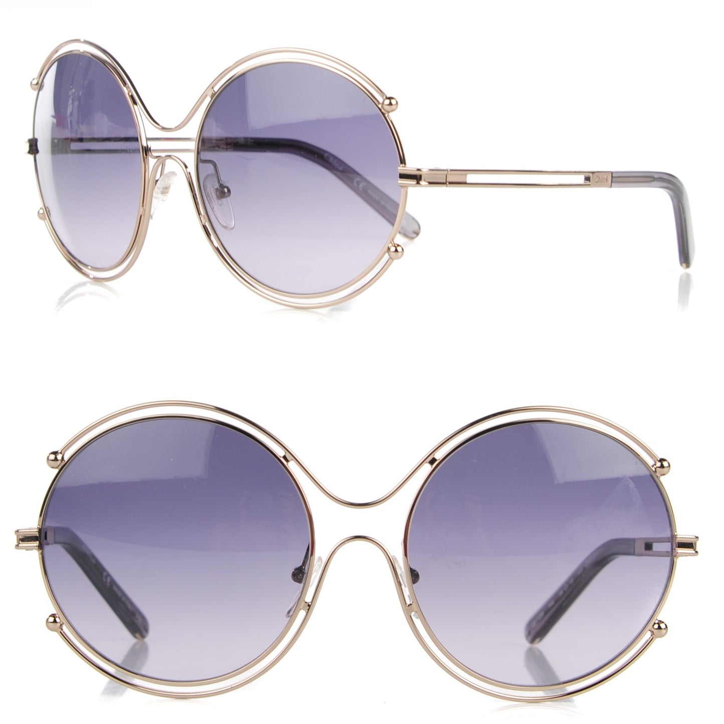 Isidora Oversized Round Sunglasses CE122S Silver