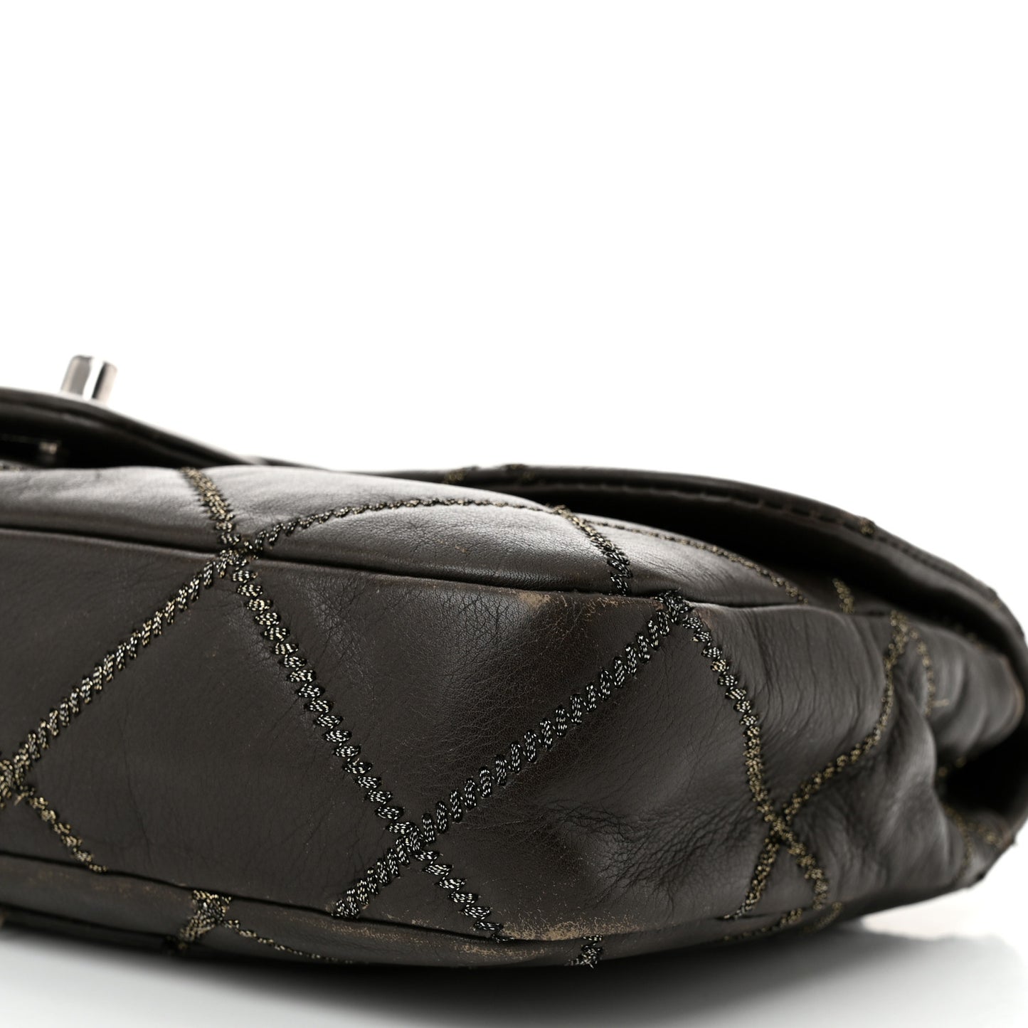 Calfskin Stitch Small Flap Dark Brown