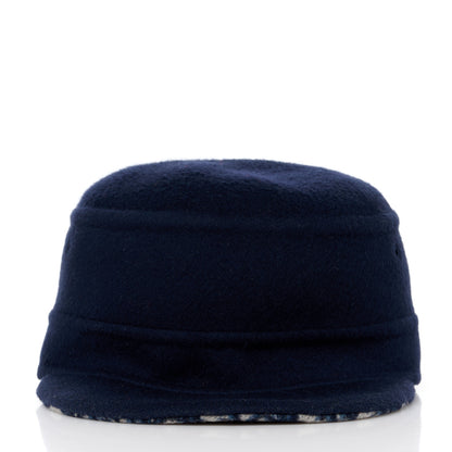 Christian Dior Wool Oblique Reversible Chic Military Cap 57 Blue 5 of 17