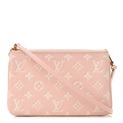 Louis Vuitton Empreinte Monogram Double Zip Pochette Rose 1 of 10