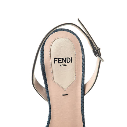 Fendi Patent Calfskin Bug Slingback Pumps 37 Multicolor 8 of 9