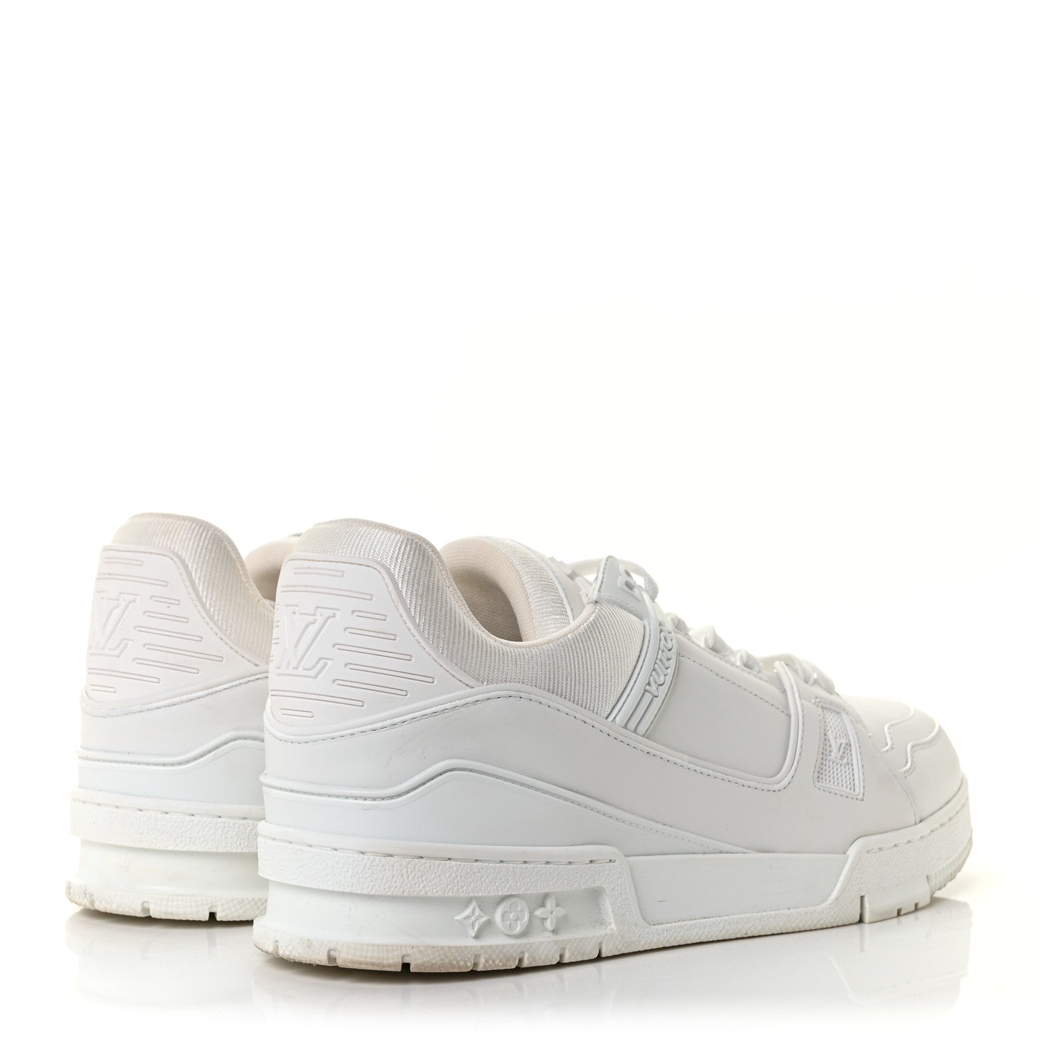Louis Vuitton Calfskin Mens LV Trainer Sneakers 8.5 White 4 of 9