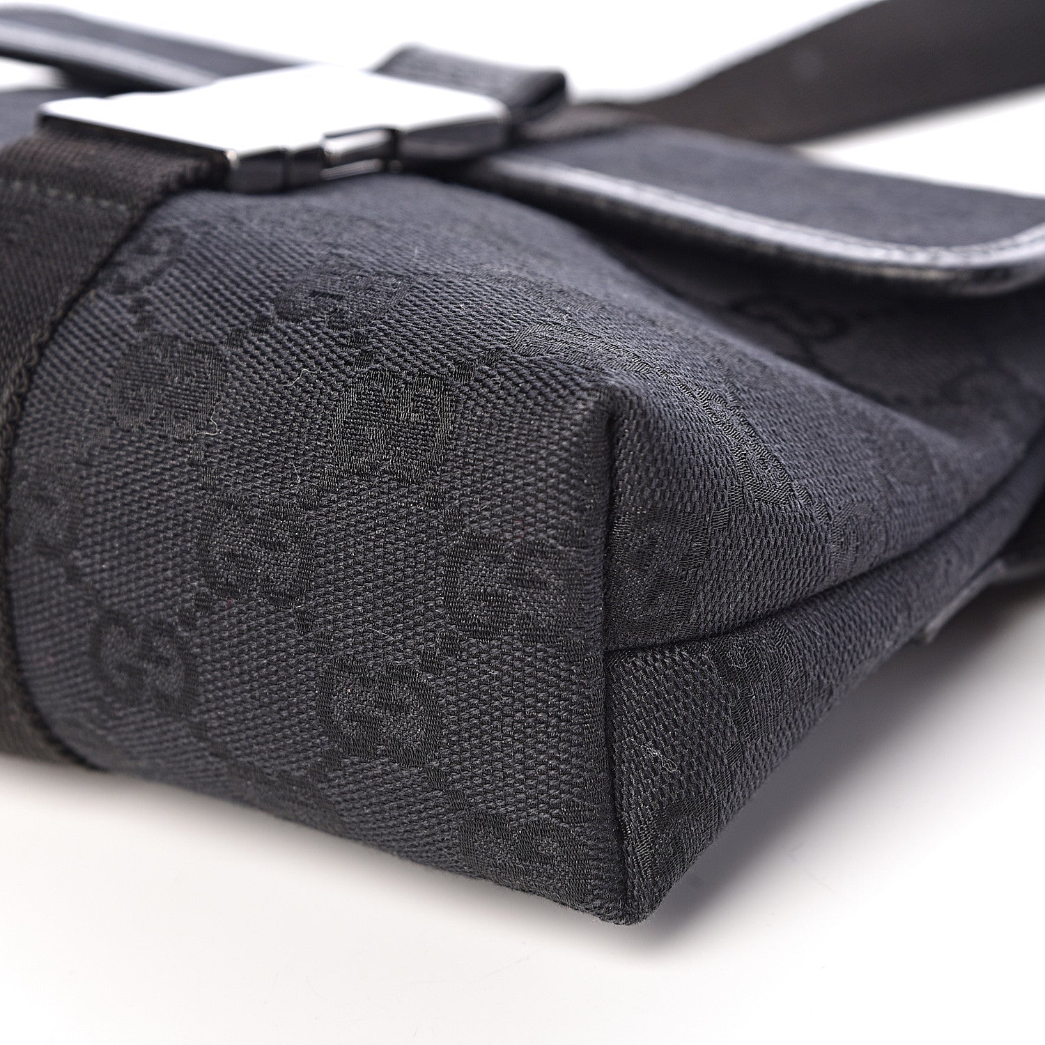 Gucci GG Monogram Web Buckle Belt Bag Black 10 of 12