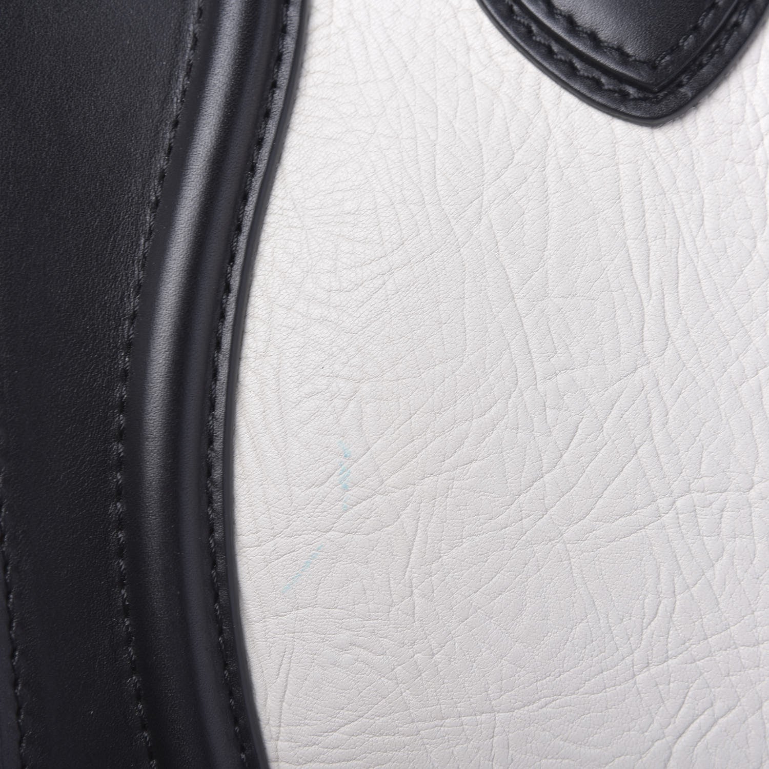 Celine Elephant Calfskin Bicolor Mini Luggage Black White 7 of 11