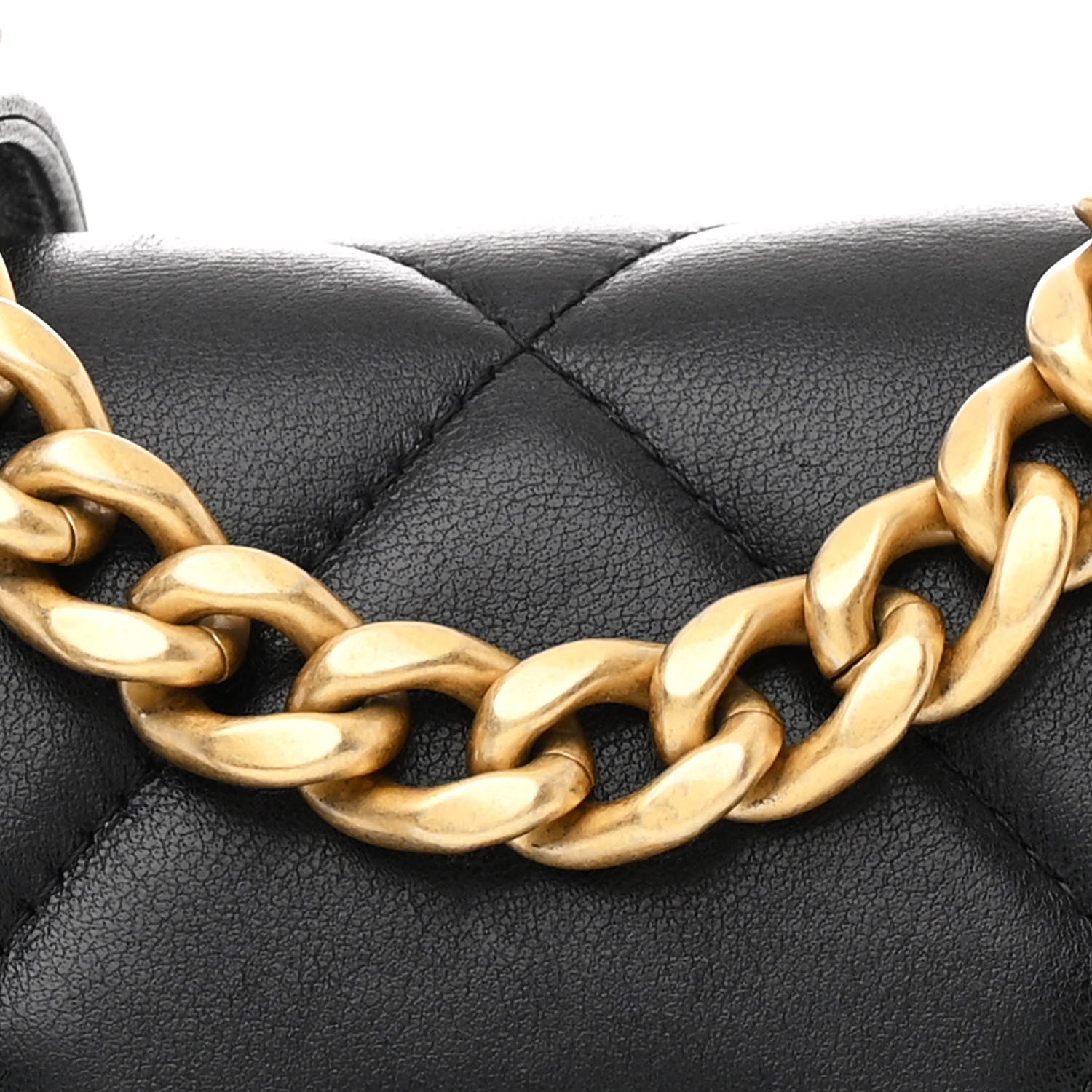 Chanel Lambskin Quilted Chanel 19 Wallet On Chain WOC Black 9 of 14