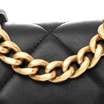 Chanel Lambskin Quilted Chanel 19 Wallet On Chain WOC Black 9 of 14