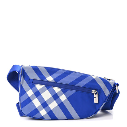 Burberry Nylon Check Shield Bum Bag Crossbody Knight 1 of 10