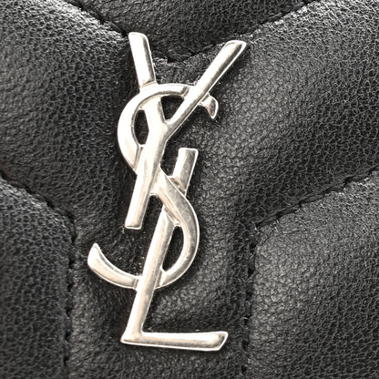 Saint Laurent Calfskin Y Quilted Monogram LouLou Credit Card Case Black 8 of 11