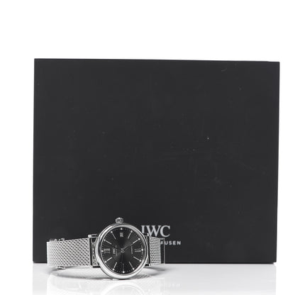 IWC Stainless Steel Diamond 37mm Portofino Automatic Watch Grey IW458110 6 of 6