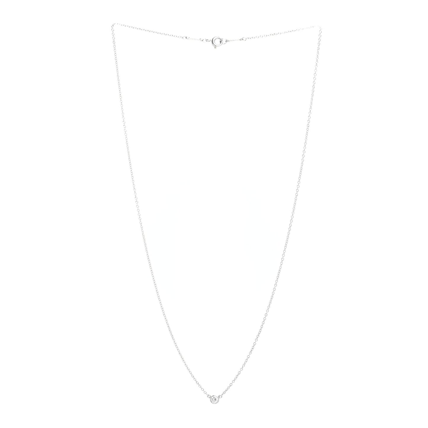Platinum Diamond .08ct Elsa Peretti Diamonds by the Yard Pendant Necklace