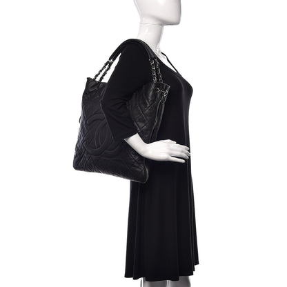 Chanel Caviar Quilted Expandable Zip Shoulder Bag Black 2 of 10