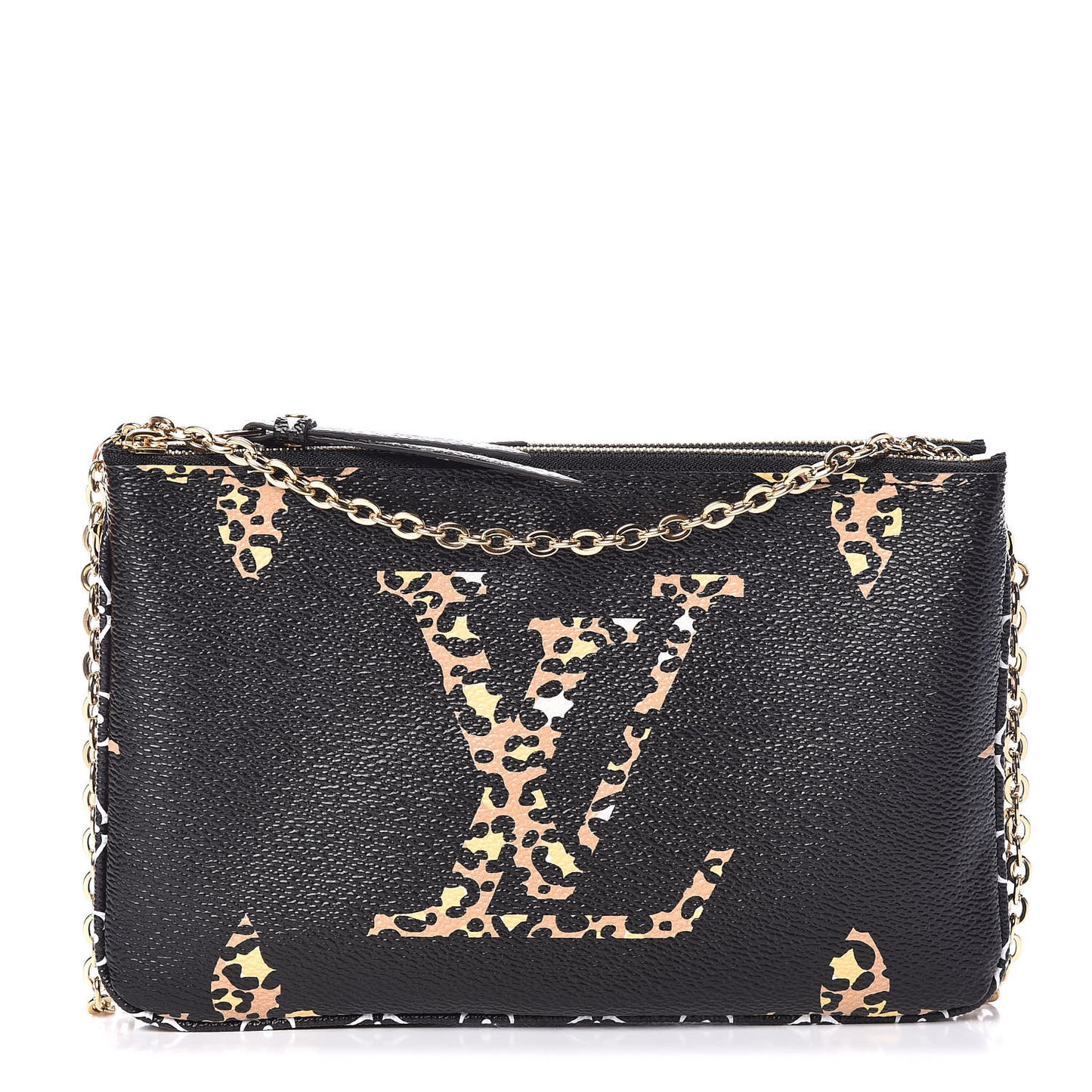 Monogram Giant Jungle Pochette Double Zip Black