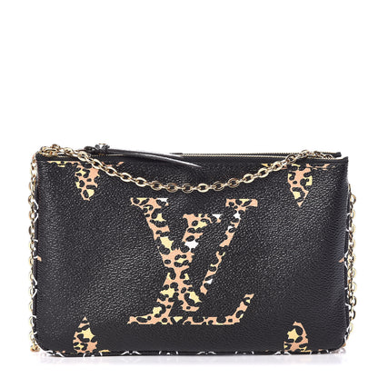 Louis Vuitton Monogram Giant Jungle Pochette Double Zip Black 1 of 11
