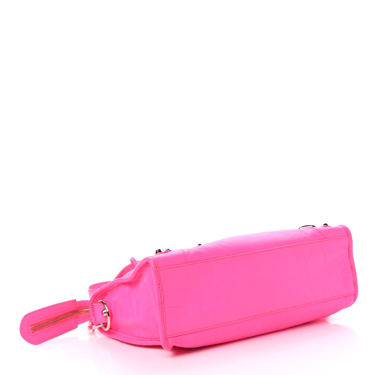 Agneau Classic Silver Hardware S City Rose Fluo
