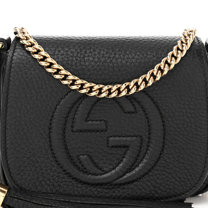 Gucci Pebbled Calfskin Small Soho Flap Crossbody Black 8 of 15
