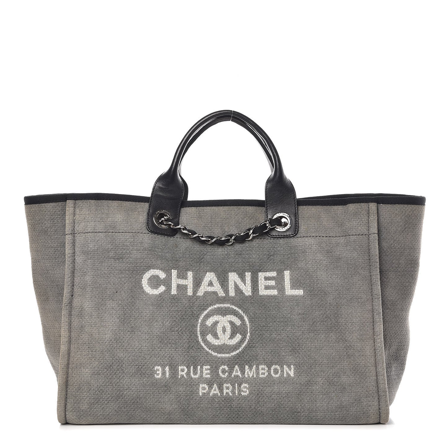 Canvas Deauville Large Tote Grey