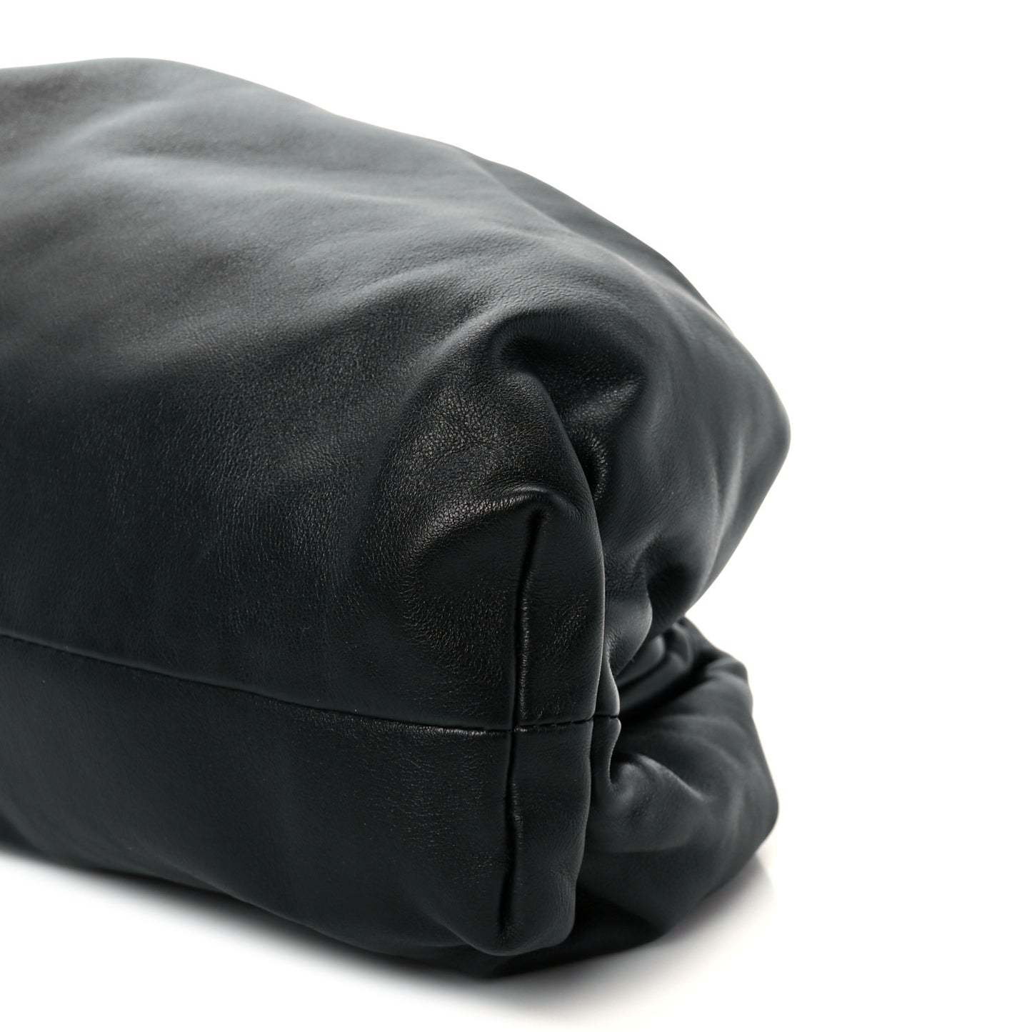 Smooth Butter Calf The Pouch Oversized Clutch Black