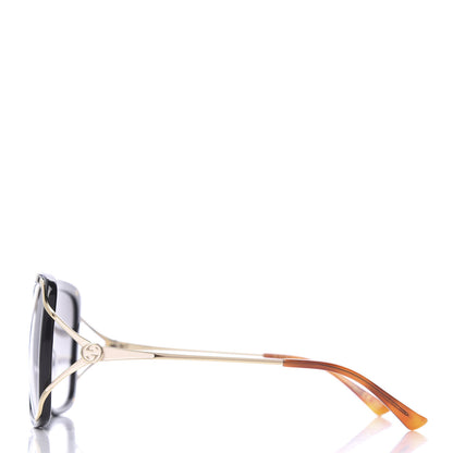 Gucci Acetate Butterfly Sunglasses GG0647S Black White 3 of 8