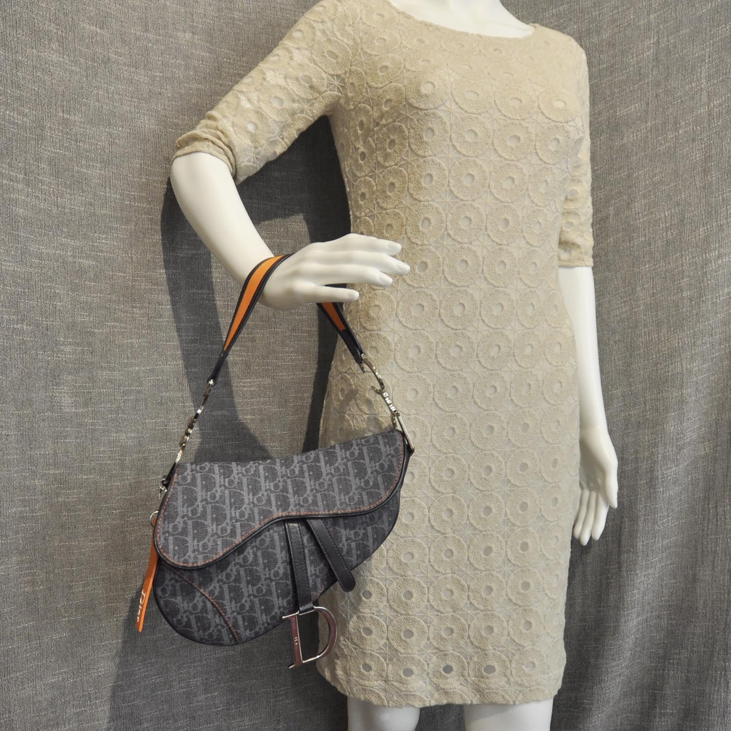 Christian Dior Denim Monogram Flight Saddle Bag 2 of 10