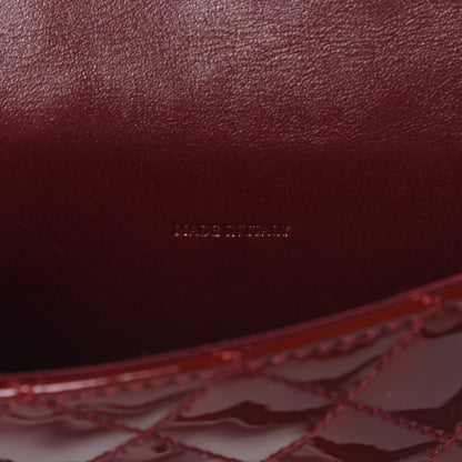 Burberry Patent Calfskin Quilted Mini Crossbody Bag Dark Red 6 of 12