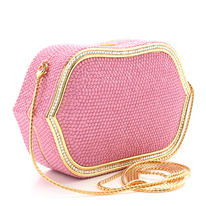 Judith Leiber Swarovski Crystal Minaudière Clutch Pink 3 of 10