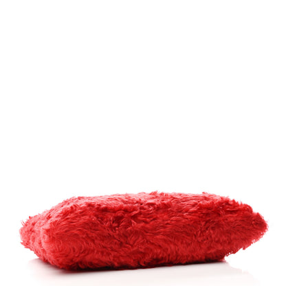 Miu Miu Eco Shearling Pouch Rosso 4 of 7