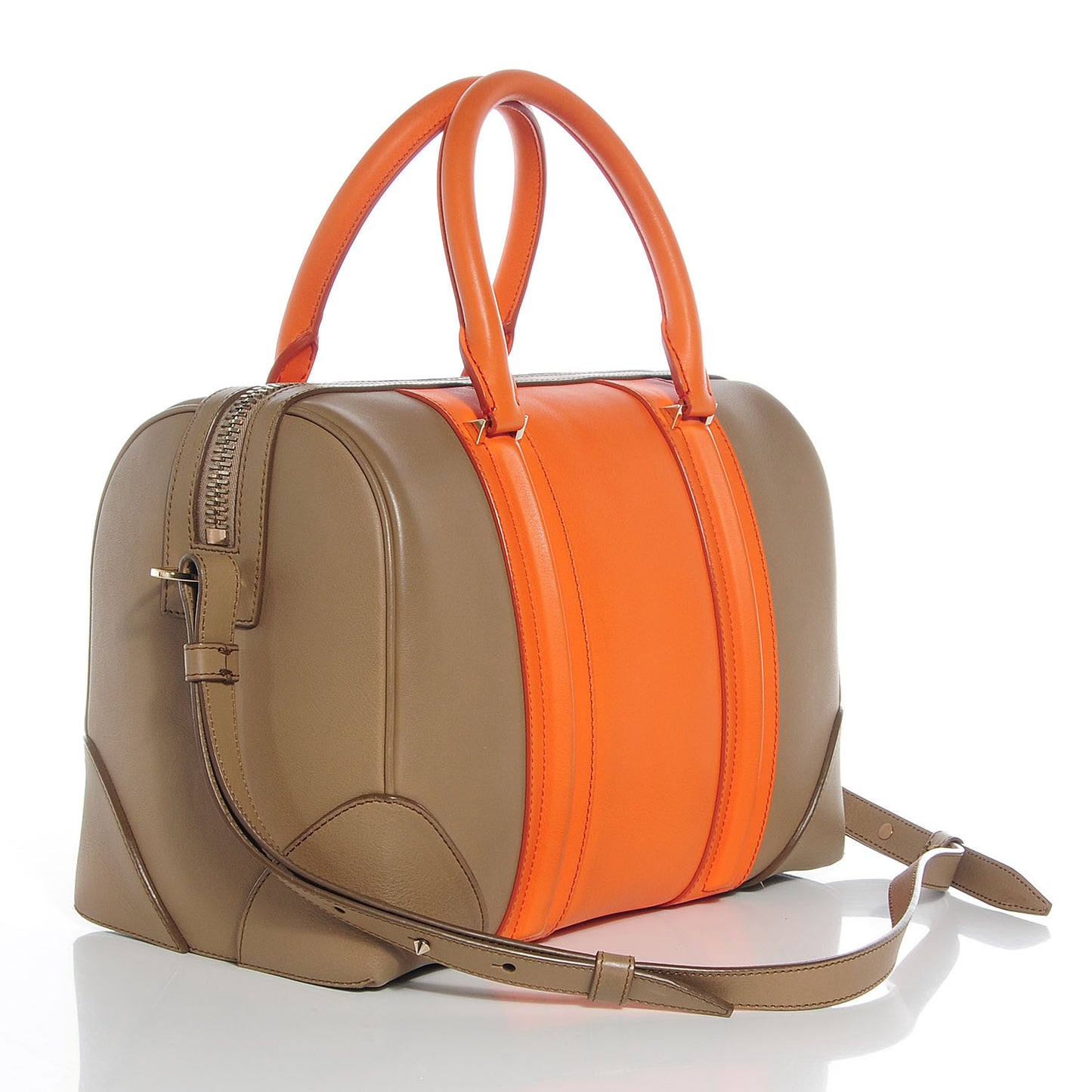 Matte Calfskin Medium Bi-Color Lucrezia Beige Orange