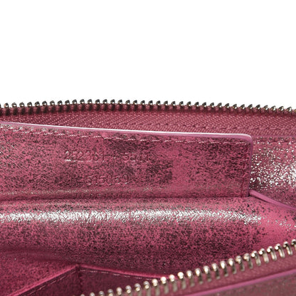 Balenciaga Metallic Calfskin Milky Way Papier Clutch Hip Pink 7 of 9