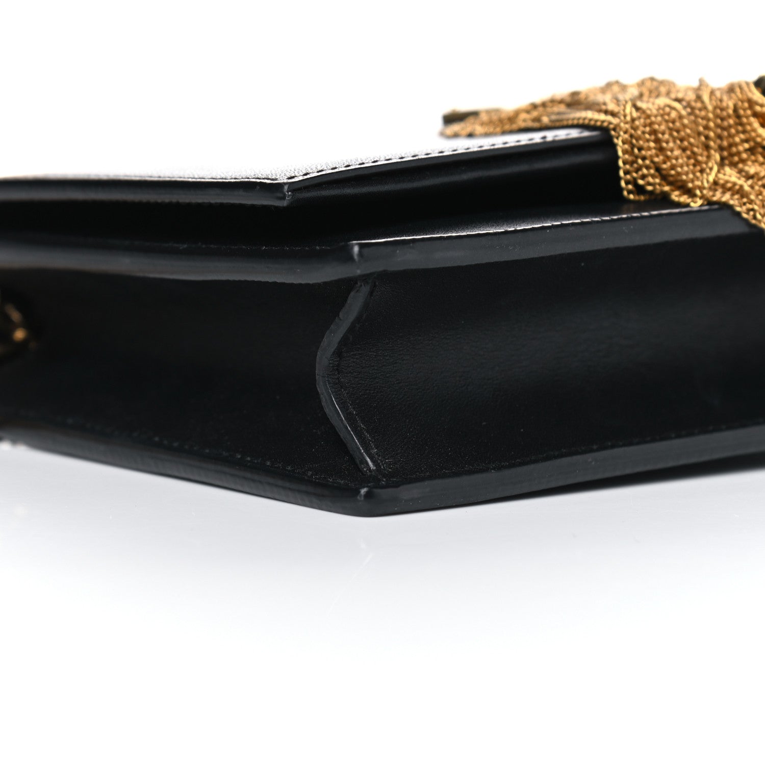Saint Laurent Smooth Calfskin Classic Monogram Kate Tassel Chain Wallet Black 7 of 8
