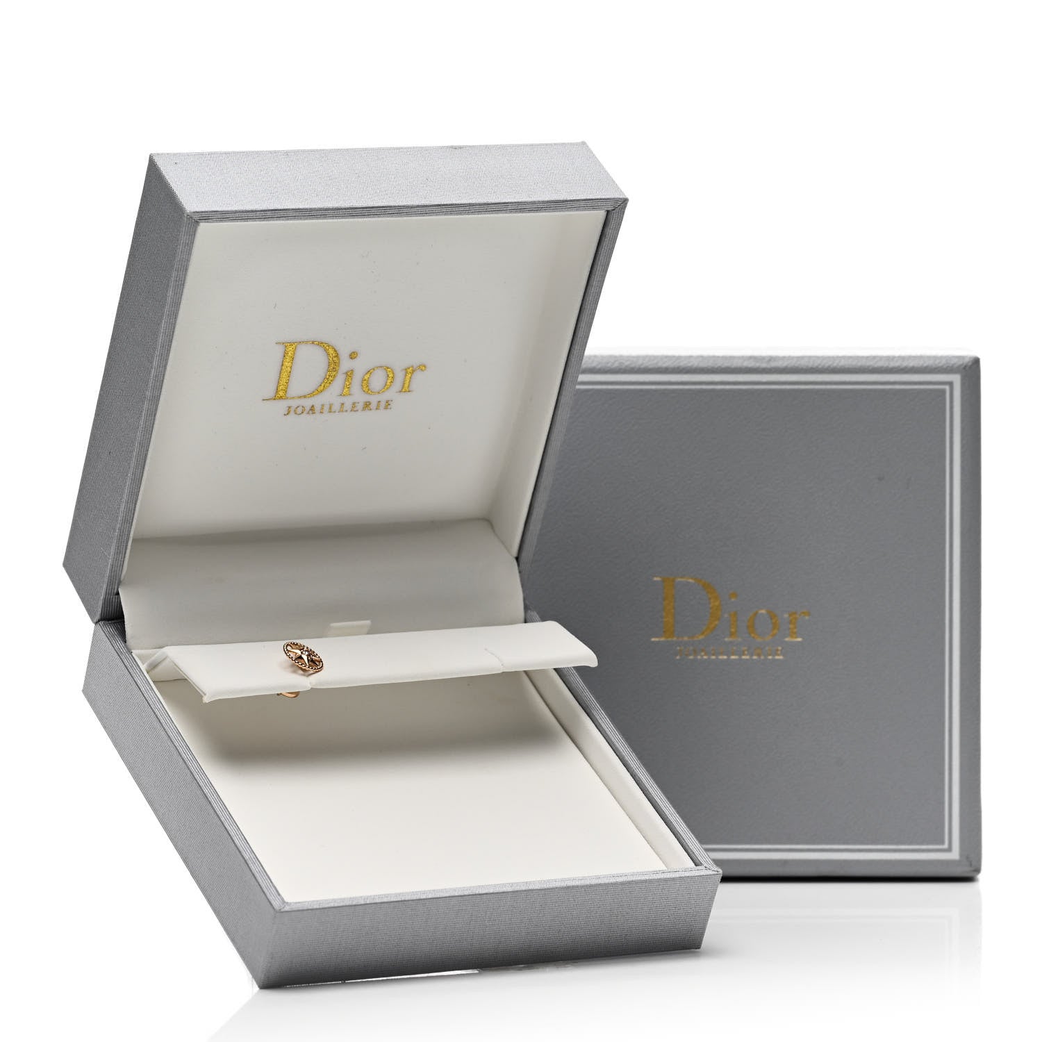 Christian Dior 18K Rose Gold Diamond Small Rose Des Vents Single Earring 6 of 6