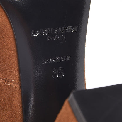 Saint Laurent Suede Otterproof Light Babies 90 Ankle Boot 35 Fox Brown 6 of 8