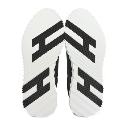 Hermes Air Mesh Suede Goatskin Mens Bouncing Sneakers 42 Black White 7 of 10