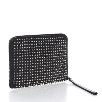 Christian Louboutin Metallic Calfskin Spiked IPad Case Black 3 of 8