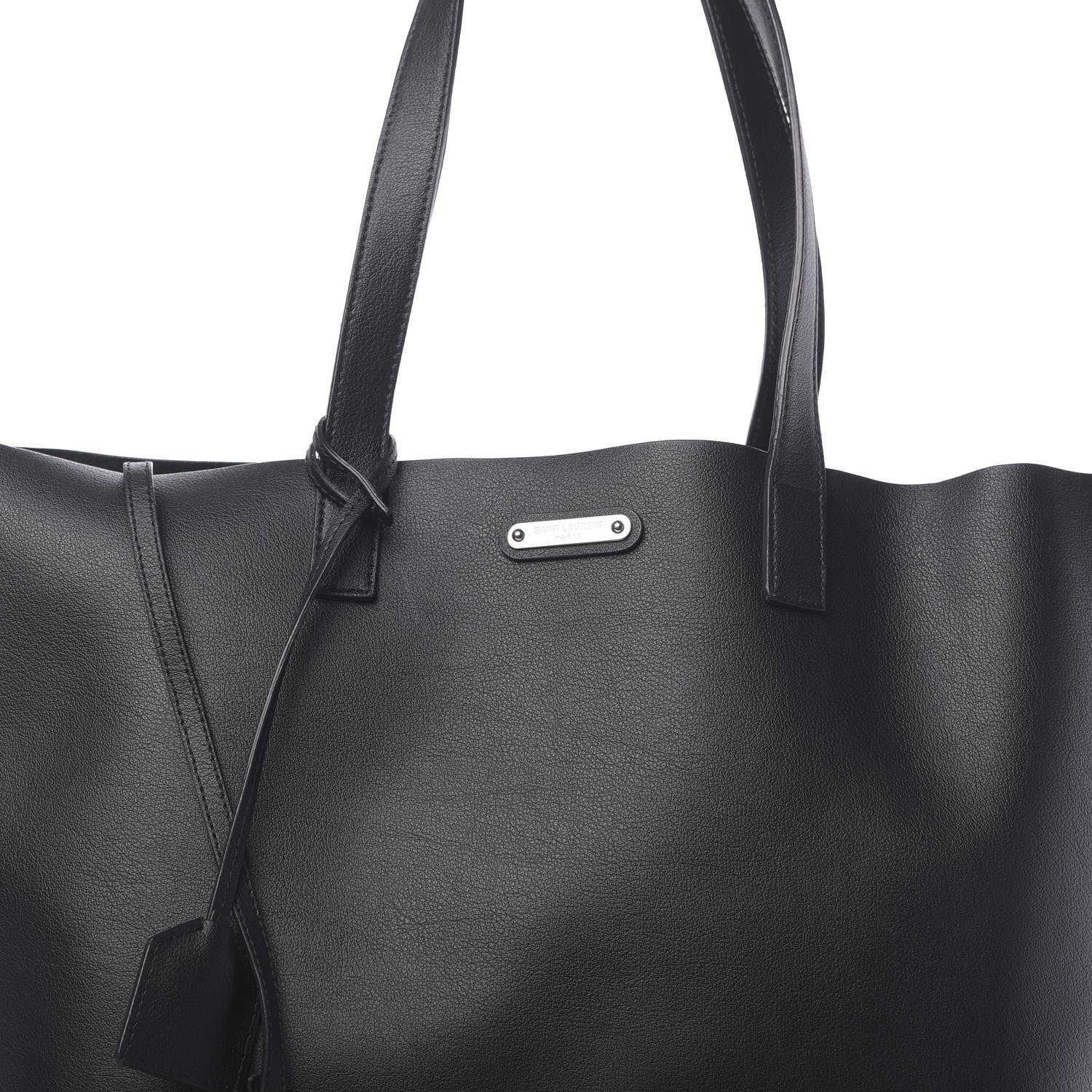 Saint Laurent Calfskin Universite Shopping Tote Black 9 of 12