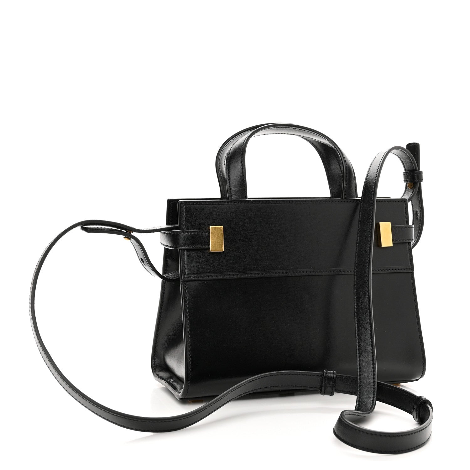 Saint Laurent Smooth Calfskin Manhattan Nano Shopper Tote Black 3 of 10