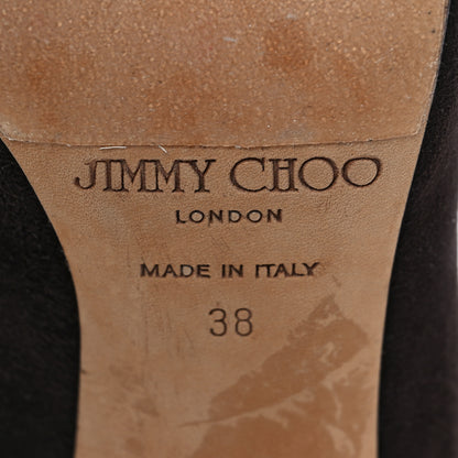 Jimmy Choo Suede Romy 85 Pumps 38 Brown 7 of 10