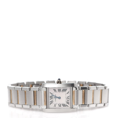 Cartier Stainless Steel 18K Pink Gold Mother of Pearl 20mm Tank Francaise Quartz Watch 3 of 6