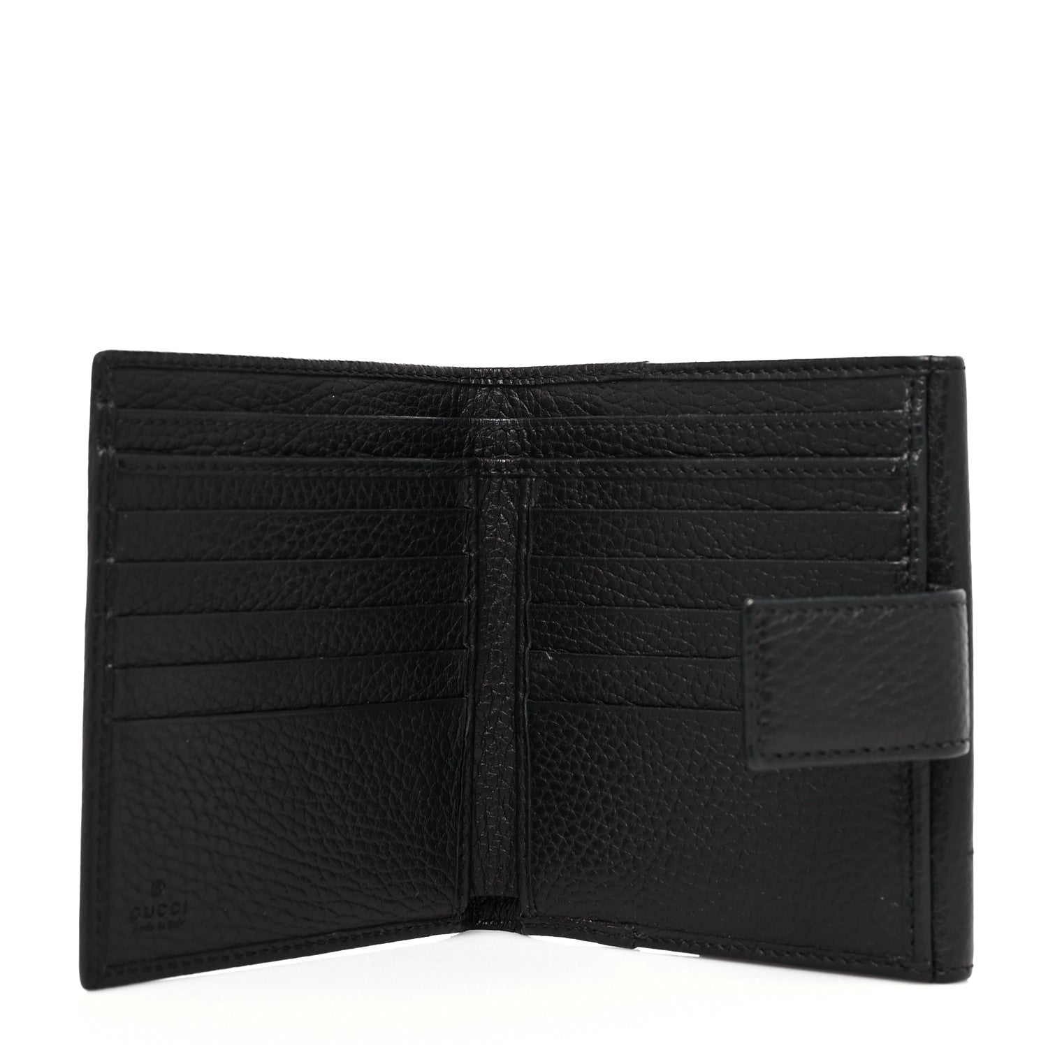 Gucci Dollar Calfskin Double G French Flap Wallet Black 5 of 8