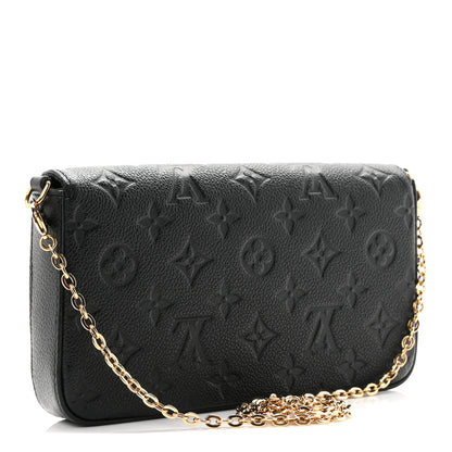 Louis Vuitton Empreinte Pochette Felicie Chain Wallet Black 4 of 12