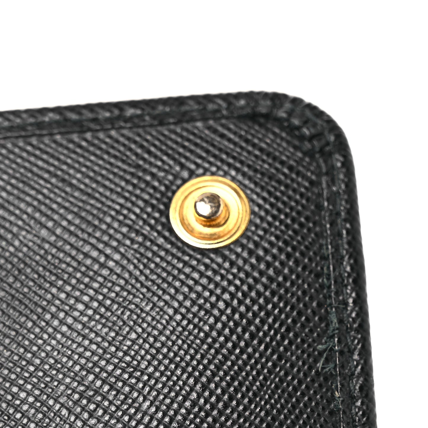 Saffiano Metal Large Chain Wallet Black