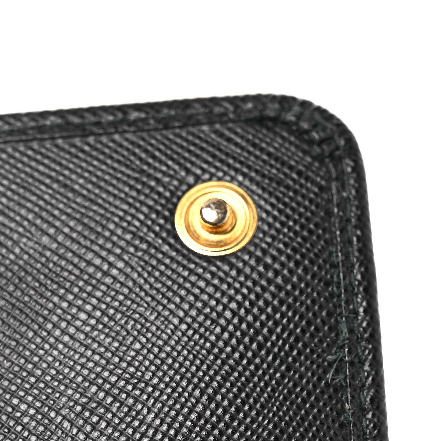 Prada Saffiano Metal Large Chain Wallet Black 12 of 13