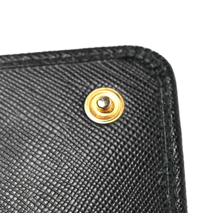 Prada Saffiano Metal Large Chain Wallet Black 12 of 13